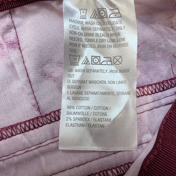 Isaac Mizrahi Live! NWOT Women's 14P Purple Floral Elastic Waist Velvet Pants - Picture 4 of 5